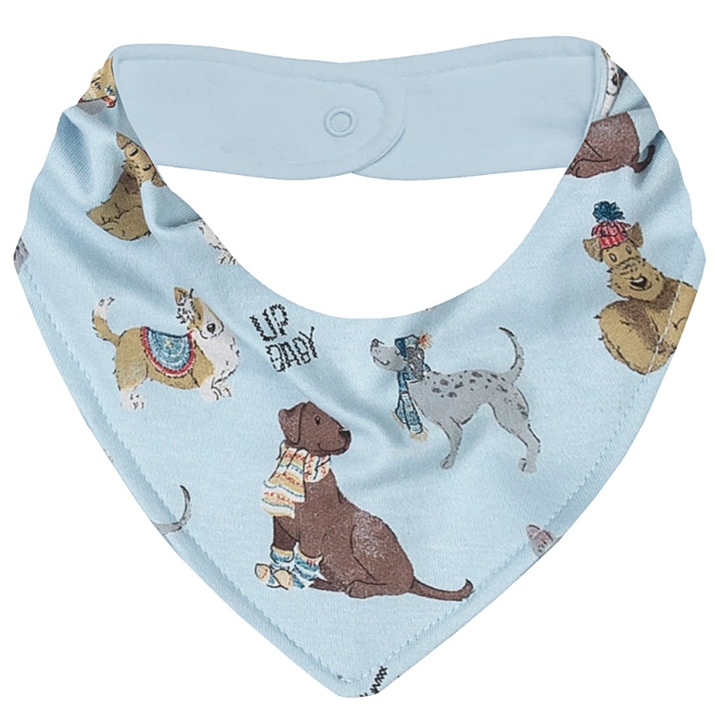 Babador Bandana para bebê em suedine Dogs 