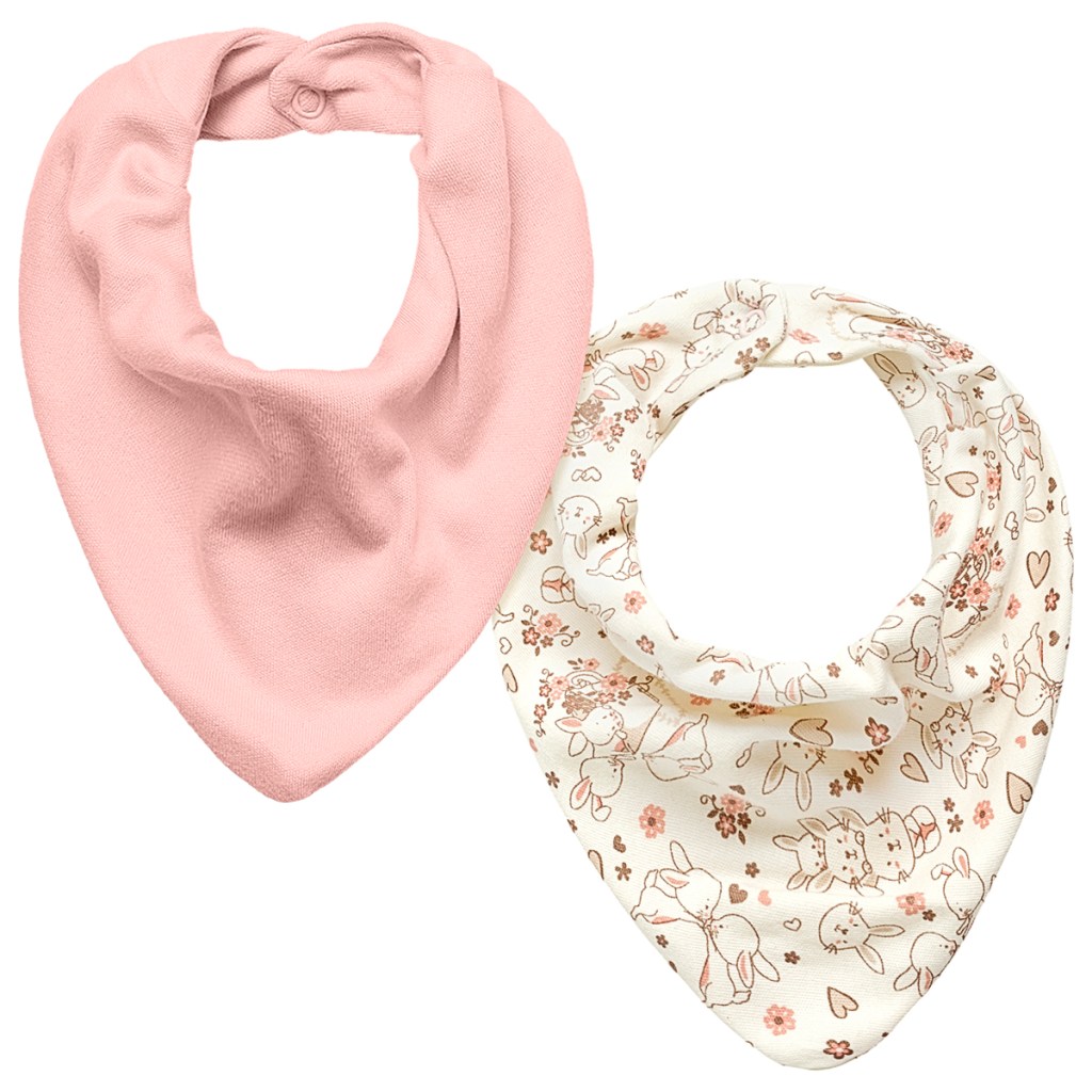 Kit 2 Babadores Bandana para bebê em suedine Hora do Chá